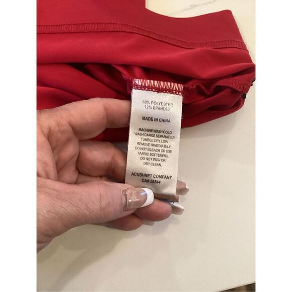 FootJoy FJ Mens Prodry Lisle Red Polo Sz L Short Sleeve Golf Stretch - Picture 9 of 10